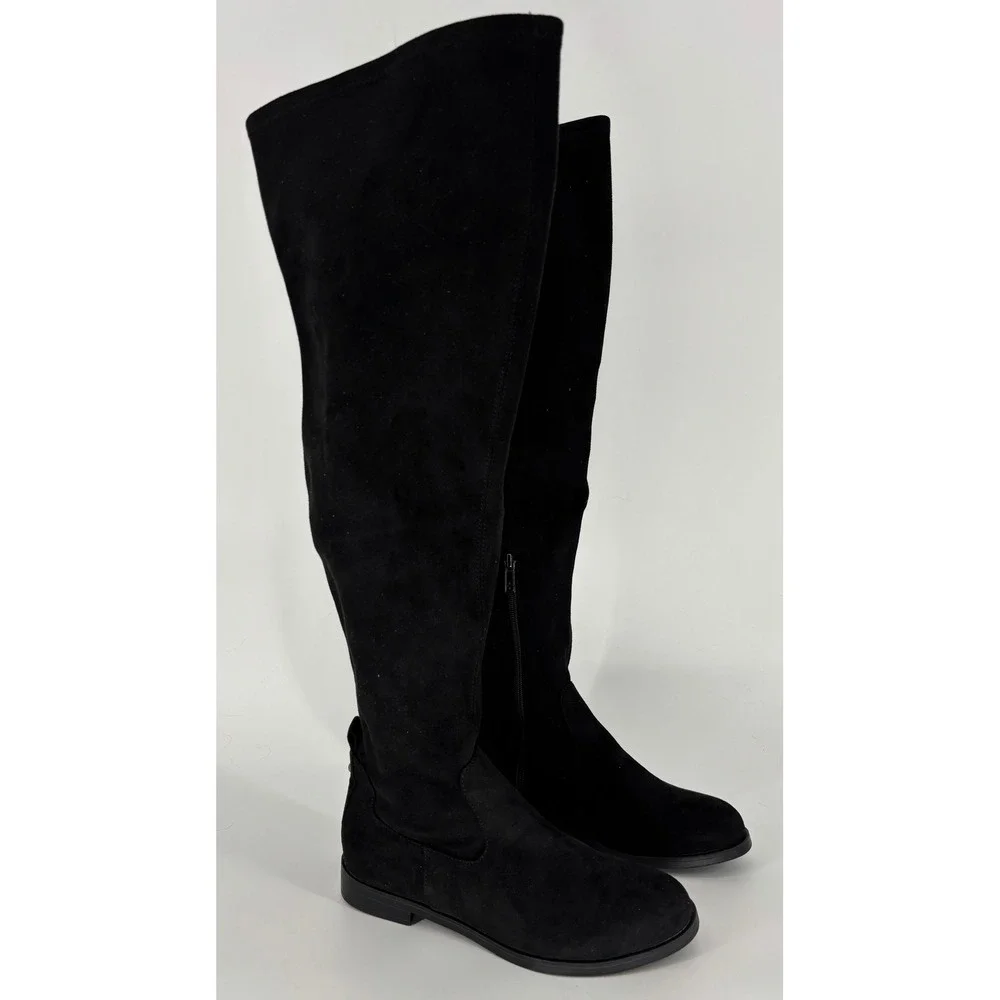 Reaction Kenneth Cole Wanderly Over the Knee Boots Black Women Size 8 Suede
